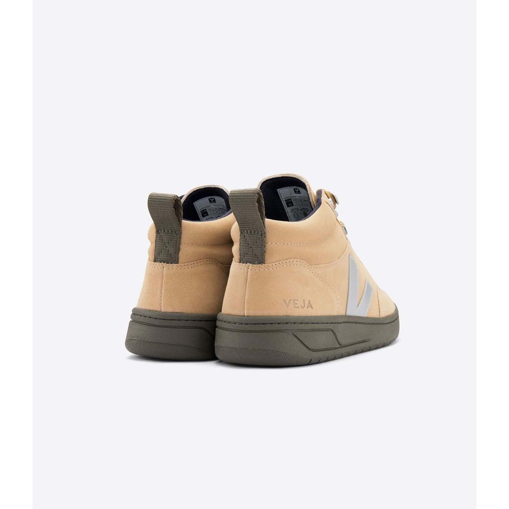 Men's Veja RORAIMA SUEDE High Tops Khaki | SG 108OKI